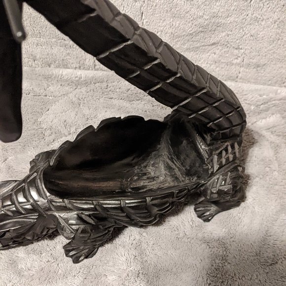 Crocodile Wine Bottle Holder Wooden Display Bar Home African Jungle Safari Decor - Picture 10 of 12